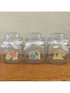 Glass Nursery Jars (Set of 3)